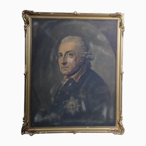 After A. Graff, Portrait of Friedrich II the Great, 20th Century, Painting, Framed