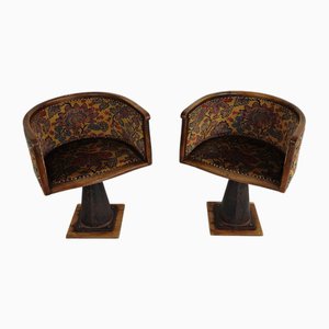 Sedie da barca antiche girevoli, metà XIX secolo