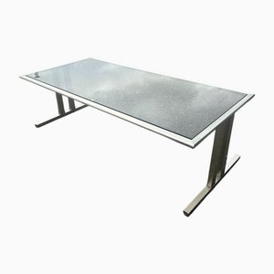 Brushed Steel Coffee Table, 1970