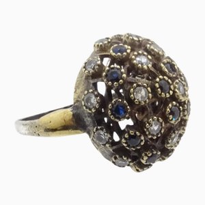 Vintage Rosettenring aus Sterling Silber