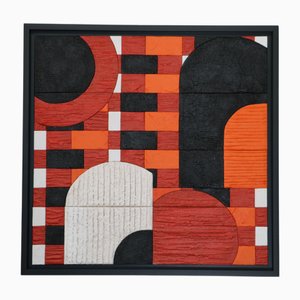 Veronique Lamothe, 1970s Inspired Puzzle Board, Lime, Plaster, Clay and Waxed Concrete