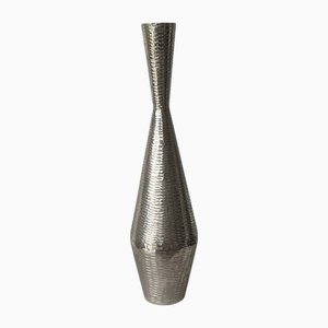 Große silberfarbene Diamond Bodenvase
