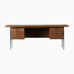 Mid-Century Schreibtisch aus Palisander & Metall, Dänemark, 1970er