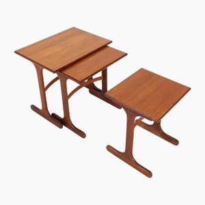 Mesas nido de madera de teca de G-Plan, años 70, Reino Unido, años 70. Juego de 3