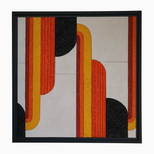 Veronique Lamothe, 1970s Inspired Puzzle Board, Lime, Plaster, Clay and Waxed Concrete