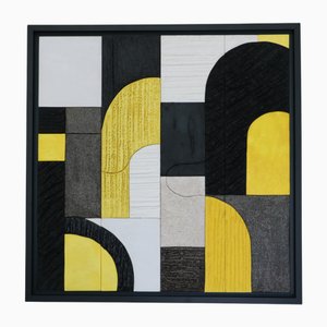 Veronique Lamothe, Puzzle Board inspiré des années 1970, Chaux, Plâtre, Argile et Béton Ciré