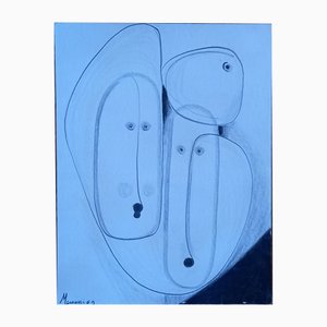 Ferdinando Meccani, Composition, 1969, Charcoal & Pencil on Paper
