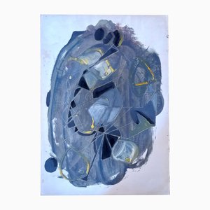 Ferdinando Meccani, Composición, óleo sobre cartón, 1969