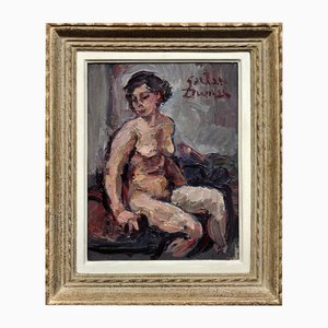 Gaetan Dumas, A Trace of Pleasure or Regret, 1930s, Oil Painting, Framed