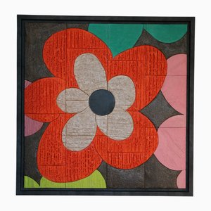 Vintage Painting in Lime, Clay, Plaster and Waxed Concrete by Véronique Lamothe