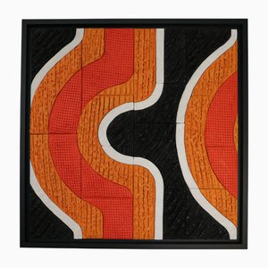 Veronique Lamothe, 1970s Inspired Puzzle Board, Lime, Plaster, Clay and Waxed Concrete