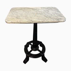 Bistro Table with Marble Top, 1930s