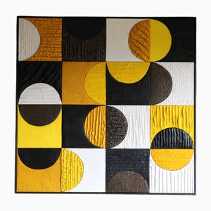 Veronique Lamothe, Puzzle Board inspiré des années 1970, Chaux, Plâtre, Argile et Béton Ciré