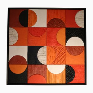 Veronique Lamothe, 1970s Inspired Puzzle Board, Lime, Plaster, Clay and Waxed Concrete