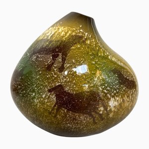 eyei Majolica Lascaux Vase, Japan, 1970s