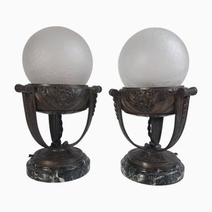 Art Deco Tischlampen, Frankreich, 1920er, 2er Set