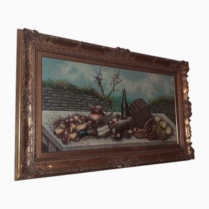 Basilio Rota, Hunting Scene, 1970s, Oil on Canvas, Framed