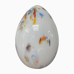 Murano weiße Millefiori Eierlampe
