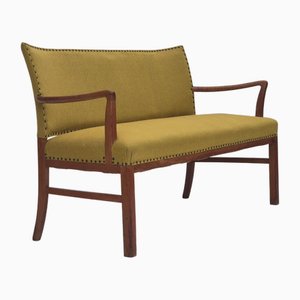 Danish 2-Seater Sofa in Wool Fabric & Oak Wood by Ehapa Møbler, 1950s
