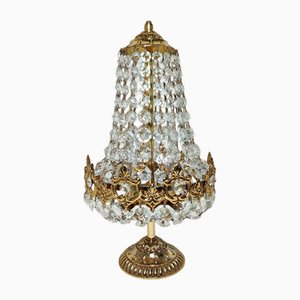 Tischlampe aus Kristallglas, Spanien, 1970er