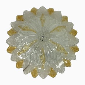 Large Venetian 3-Light Murano Glass Ceiling Light, 1980s