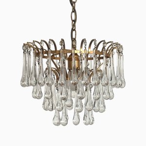 Hochwertiger Joska Bodenmais Messing Murano Glas Kronleuchter, 1-flammiger Kronleuchter, 1970er