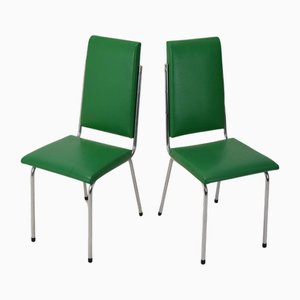 Set of Mid-Century Leatherette Dining Chairs, Czechoslovakia, 1980s