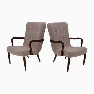 Set of Danish Armchairs in Boucle, 1960s