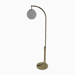 Functionalist Art Deco Brass Floor Lamp, 1930s