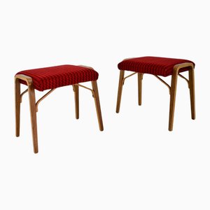 Set of Beech Stools by Ludvik Volak attributed to Drevopodnik Holesov, Czechoslovakia, 1960s