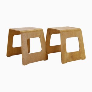 Juego de taburetes de madera de Lisa Norinder para Ikea, Sweden, años 90