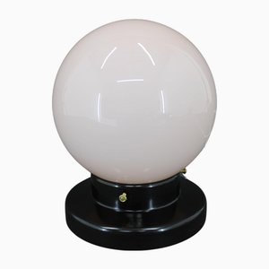 Bakelite and Glass Flush Mount, Former Czechoslovakia, 1950s