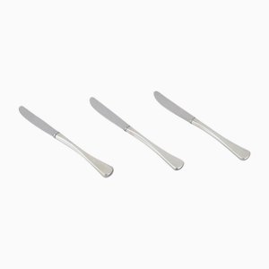 Lunch Knives in 830 Silver with Stainless Steel Blades from Horsens Silver, 1960s, Set of 3