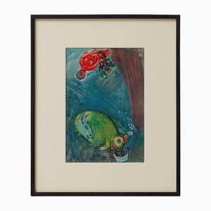 Marc Chagall, Editions du Chêne Print, 1947, Color Cliche, Framed