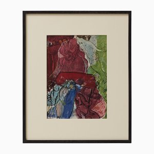 Marc Chagall, Editions du Chêne Composition, 1947, Color Cliché, Enmarcado