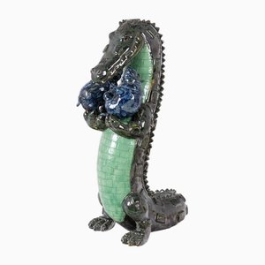Crocodile Carrying Hippos by Valerie Courtet, 2010s