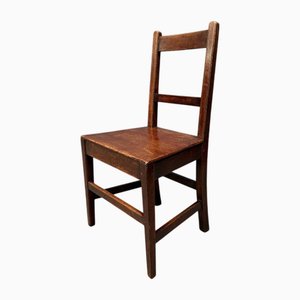 Antique Dutch Oak Kitchen Chairs, Set of 6