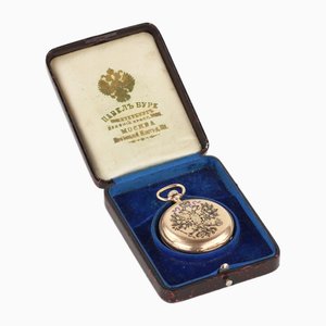 Reloj de bolsillo de oro con esmalte, 1888