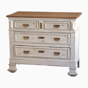 Weiße Kommode im Shabby-Chic-Stil, frühes 20. Jh.