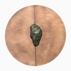 Round Cabinet with Rough Jade Stone by Pierre De Valck