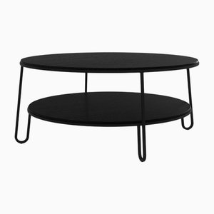 Black Metal Eugénie Coffee Table in Oak by Harto
