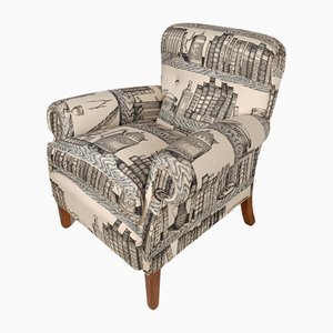Fauteuil Style avec Tissu par Fornasetti, Angleterre, 1990s
