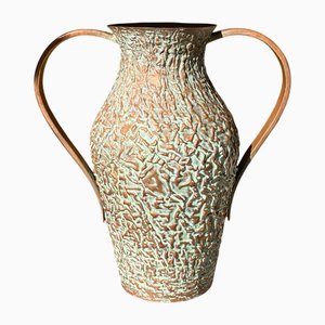Large Copper Floor Vase with Handles from from Unbekannt, 1960s