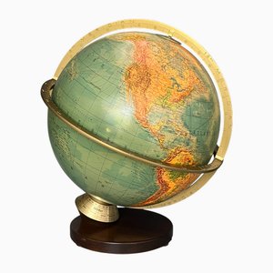 Vintage Illuminated Columbus Earth Globe Duplex by Paul Oestergaard for Columbus Verlag