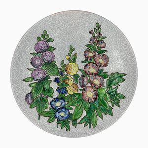 Piatto da parete di Friedegard Glatzle per Karlsruhe Majolika