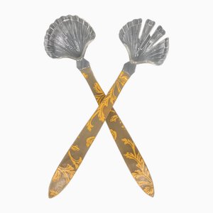 Posate vintage in acrilico color oro di Christian Dior per Christian Dior, anni '70