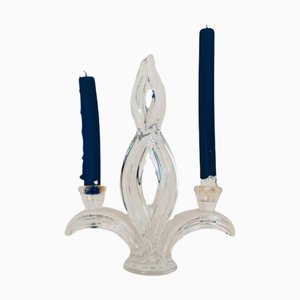 Kerzenhalter aus Kristallglas, 20. Jh. von Cristallerie d'art de Vannes, Frankreich