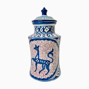 Großer Mediterraner Apothekertopf aus Keramik, 1960er