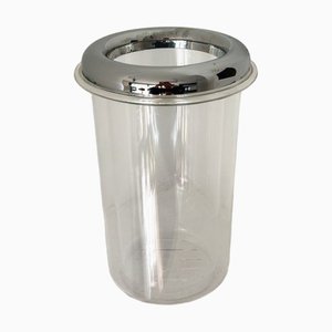 Secchiello per il ghiaccio con bordo cromato di Guzzini, Italia, anni '80