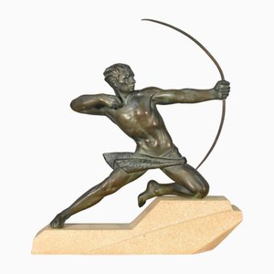 Art Deco Sculpture the Archer Hercules by Max Le Verrier, 1920s